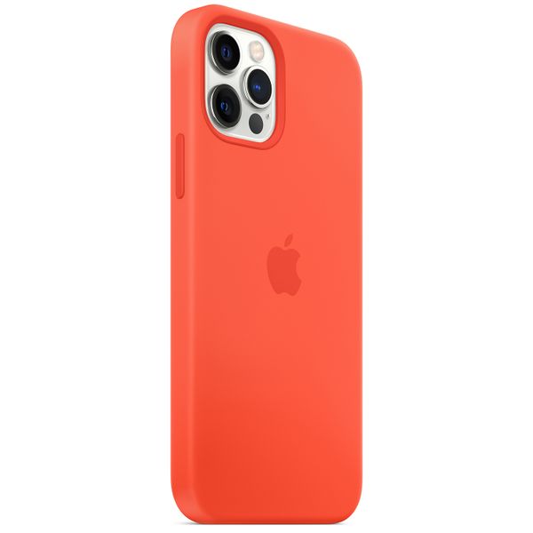 Apple Cover Posteriore in Silicone con MagSafe Apple iPhone 12 (Pro) - Electric Orange