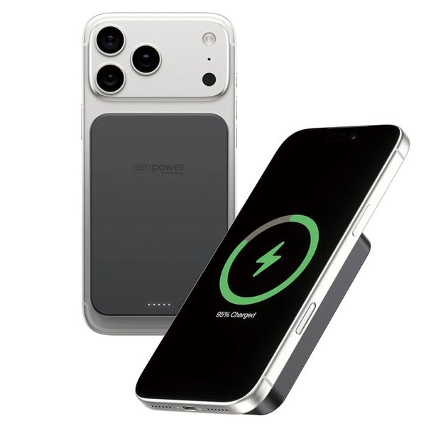 Empower by PanzerGlass Empower Bank Powerbank 10.000 mAh - Powerbank wireless - MagSafe e Qi2 - Space Black