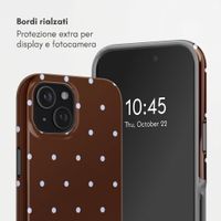 Selencia Cover posteriore Vivid con MagSafe Apple iPhone 15 - Happy Dots Chocolate