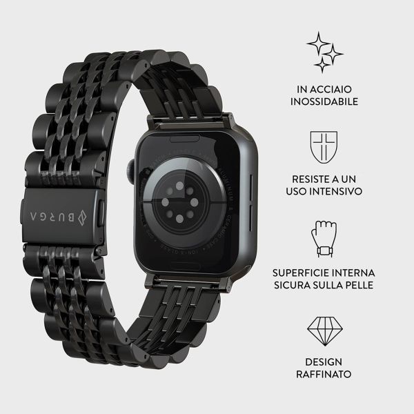 Burga Cinturino in acciaio Apple Watch | 38/40/41/42 mm - Nero
