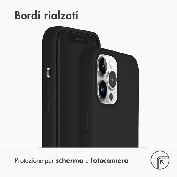 Accezz Cover in silicone liquido con MagSafe Apple iPhone 13 Pro Max - Nero