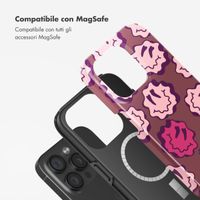 Selencia Cover posteriore Vivid con MagSafe Apple iPhone 15 Pro - Wavy Smiley Pink