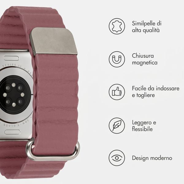 imoshion Cinturino magnetico in pelle sintetica Apple Watch | 38/40/41/42 mm - Rose