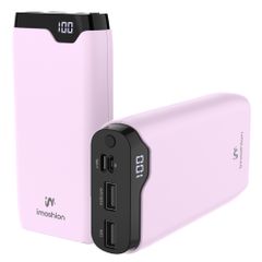 imoshion Powerbank da 20.000 mAh - Caricabatterie rapido da 22,5 W - USB-C / USB-A - Rosa