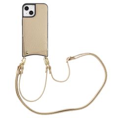 Selencia Cover per telefono Nova con cordino e portacarte Apple iPhone 14 / 13 - Beige