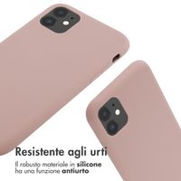 imoshion Cover in Silicone con Cordino Apple iPhone 11 - Sand Pink