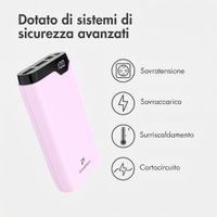 imoshion Powerbank da 20.000 mAh - Caricabatterie rapido da 22,5 W - USB-C / USB-A - Rosa