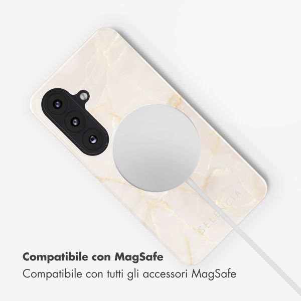 Selencia Cover posteriore Vivid con MagSafe Samsung Galaxy S26 Plus - Golden Beige Marble