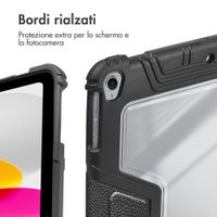 Accezz Libreria a tre ante robusta Apple iPad 11 (2025) 11 pollici A16 / iPad 10 (2022) 10.9 pollici - Nero