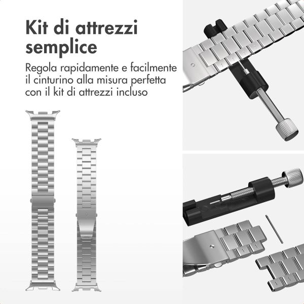imoshion Cinturino in acciaio Samsung Galaxy Watch 8 (40/44mm) / Classic (46mm) - Argento