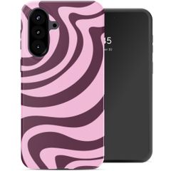 Selencia Cover Posteriore Vivid Samsung Galaxy A57 (5G) - Wavy Swirl Pink Plum