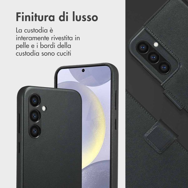 Accezz Cover in pelle 2 in 1 con MagSafe Samsung Galaxy S24 Plus - Onyx Black
