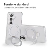 Accezz Cover con anello e supporto con MagSafe Samsung Galaxy S26 - Trasparente