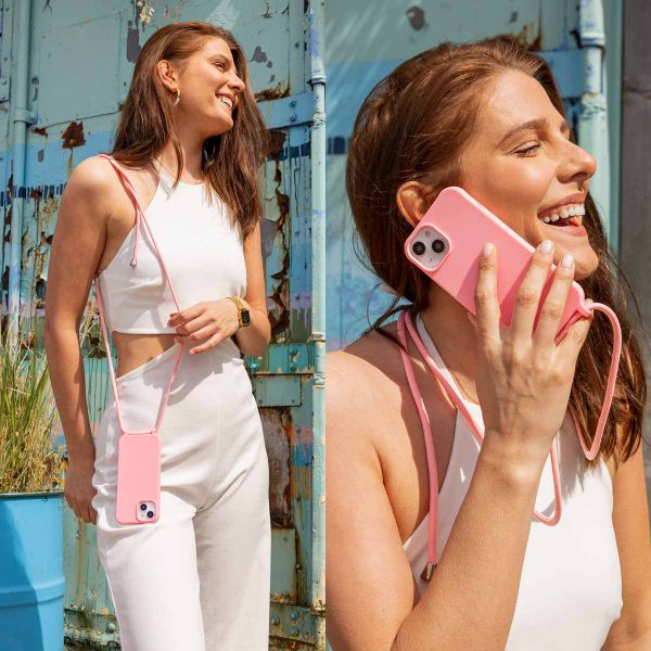 imoshion Cover in Silicone con Cordino Apple iPhone 12 (Pro) - Rosa