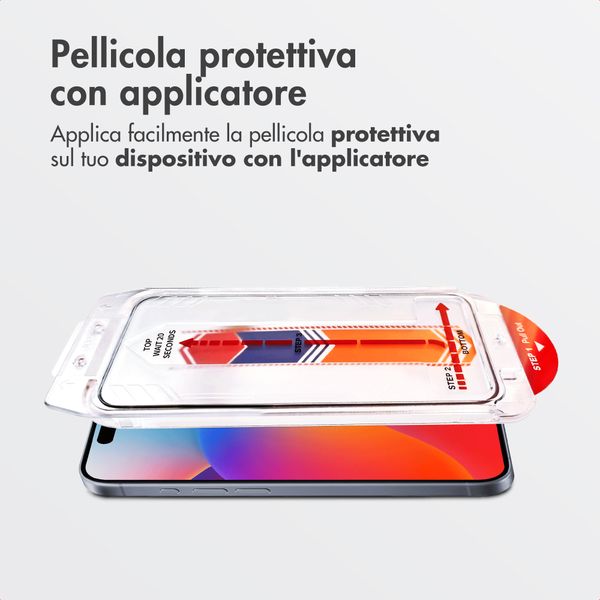 Accezz Protezione schermo in vetro temperato con applicatore - 2-pack Apple iPhone 17 Pro