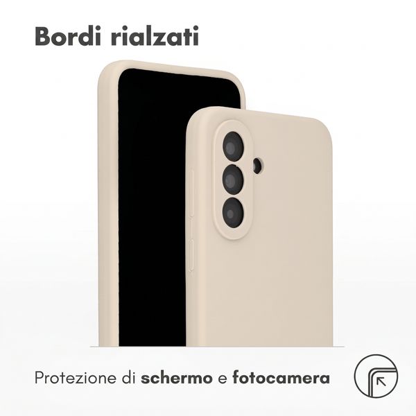 Accezz Cover Posteriore in Silicone Liquido Samsung Galaxy A37 (5G) - Stone