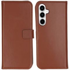 Selencia Cover a libro in vera pelle Samsung Galaxy A55 - Marrone chiaro