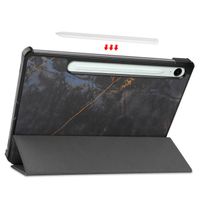 imoshion Cover Trifold Design Samsung Galaxy Tab S9 11.0 pollici / S10 Lite / S10 FE / S9 FE 10.9 pollici - Black Marble