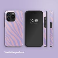 Selencia Cover posteriore Vivid con MagSafe Apple iPhone 15 Pro - Zebra Light Pink Lilac