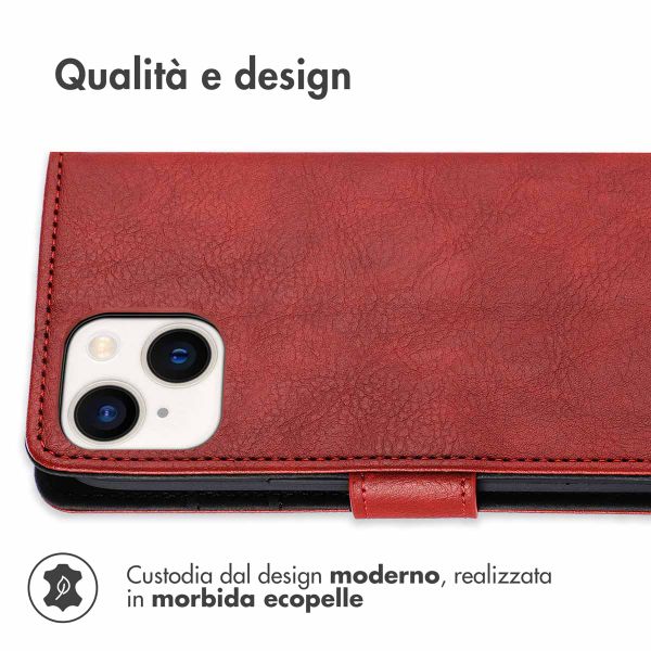 imoshion Cover a libro di Lusso Apple iPhone 14 / 13 - Rosso