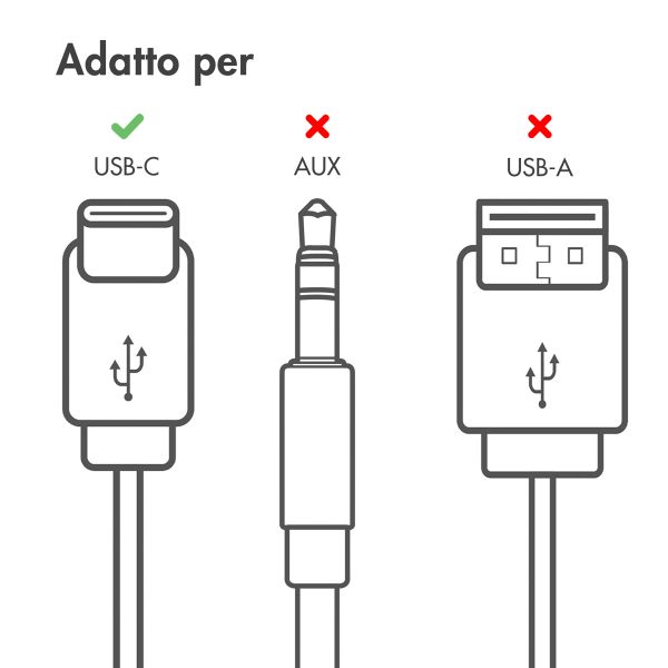 Accezz Auricolari - Con cavo - Connessione USB-C - Nero
