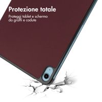 imoshion Cover a libro Trifold Apple iPad 11 (2025) 11 pollici A16 / iPad 10 (2022) 10.9 pollici - Bordeaux