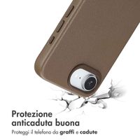 Accezz Cover in Pelle con MagSafe Apple iPhone 17e / 16e - Marrone caffè