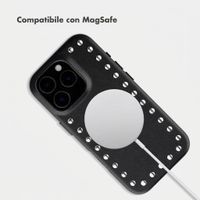 Selencia Cover posteriore Studs con MagSafe Apple iPhone 16 Pro - Velvet Black