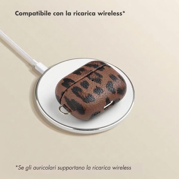 Selencia Cover Sabi stampa pantera  Apple Airpods Pro 3 - Mocha Brown