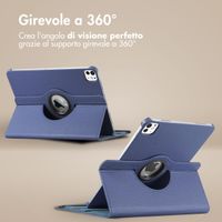 imoshion Cover Girevole a 360° Apple iPad 11 (2025) 11 pollici A16 / iPad 10 (2022) 10.9 pollici - Blu scuro