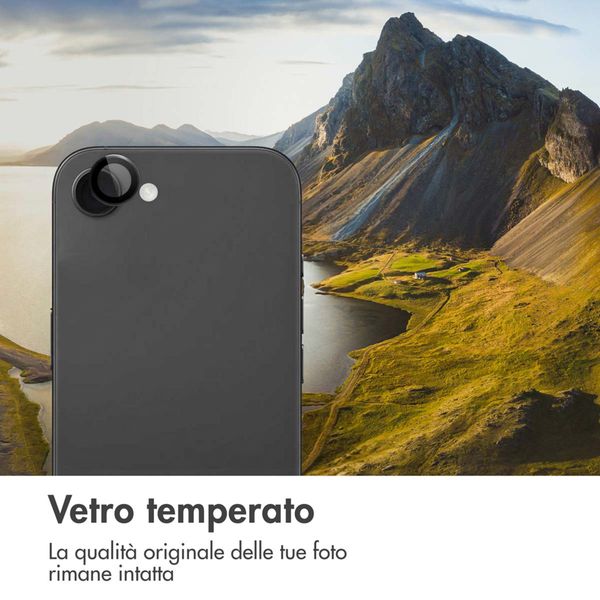 imoshion 2 Pack Protezione Lente Fotocamera per Apple iPhone 17e / 16e - Nero