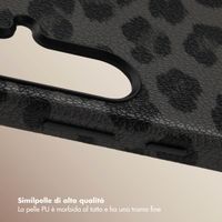 Selencia Cover Sabi Stampa pantera con MagSafe Samsung Galaxy A56 - Midnight Black