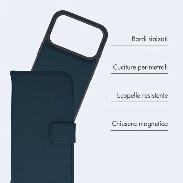 imoshion Cover a libro di lusso 2-in-1 rimovibile Apple iPhone 18 Pro / 17 Pro - Blu