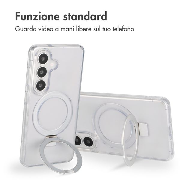 Accezz Cover con anello e supporto con MagSafe Samsung Galaxy S26 - Trasparente