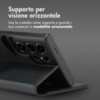 Accezz Cover in pelle 2 in 1 con MagSafe Samsung Galaxy S24 Ultra - Onyx Black