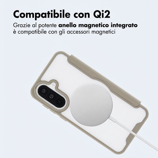 imoshion Bookcase trasparente con MagSafe Samsung Galaxy A37 (5G) - Beige