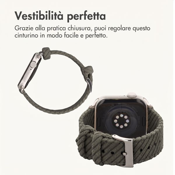 imoshion Cinturino in velluto a coste Apple Watch | 44/45/46/49 mm - Verde