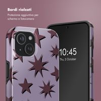 Selencia Cover posteriore Vivid con MagSafe Apple iPhone 15 - Stars Plum Lilac