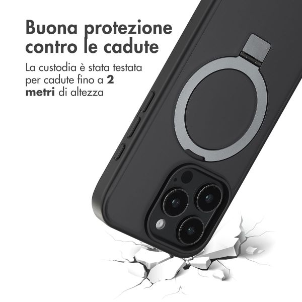 Accezz Cover con anello e supporto con MagSafe Apple iPhone 16 Pro - Nero