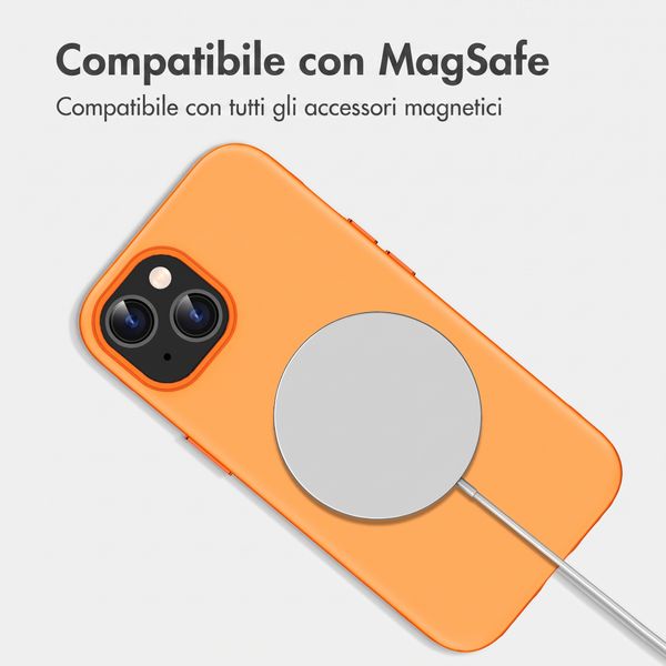 imoshion Cover posteriore Color con Thin MagSafe Ring Apple iPhone 15 - Arancio