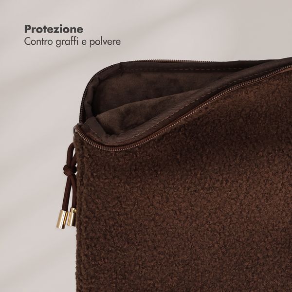 Selencia Cover laptop teddy 15-16 pollici - Choco Brown