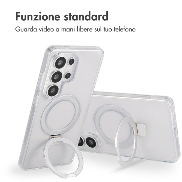 Accezz Cover con anello e supporto con MagSafe Samsung Galaxy S26 Ultra - Trasparente