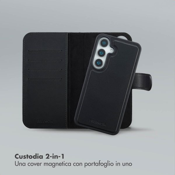 Selencia Libreria rimovibile Olyn con MagSafe Samsung Galaxy S25 / S24 - Nero