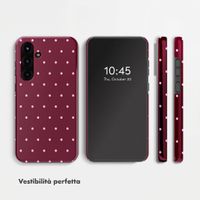 Selencia Cover Posteriore Vivid Samsung Galaxy S25 FE - Happy Dots Burgundy