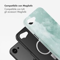 Selencia Cover posteriore Vivid con MagSafe Apple iPhone 17e / 16e - Marble Grayed Jade