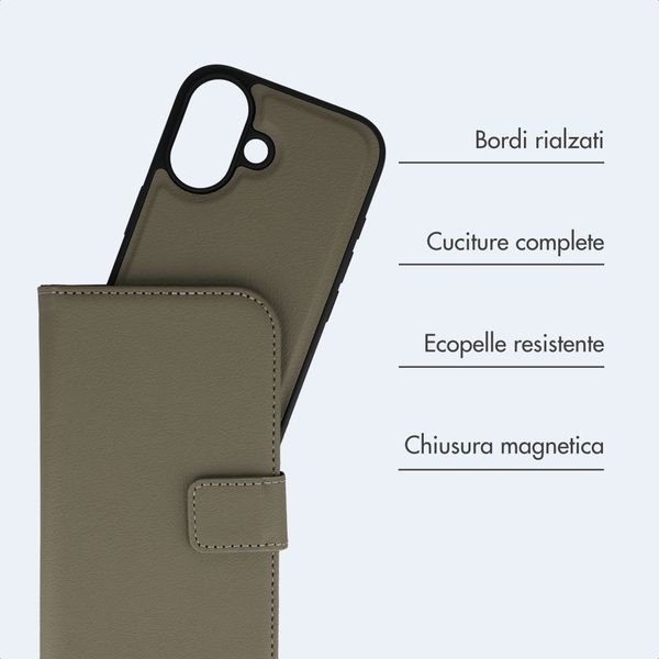 imoshion Cover a libro di lusso 2-in-1 rimovibile Apple iPhone 17 - Verde