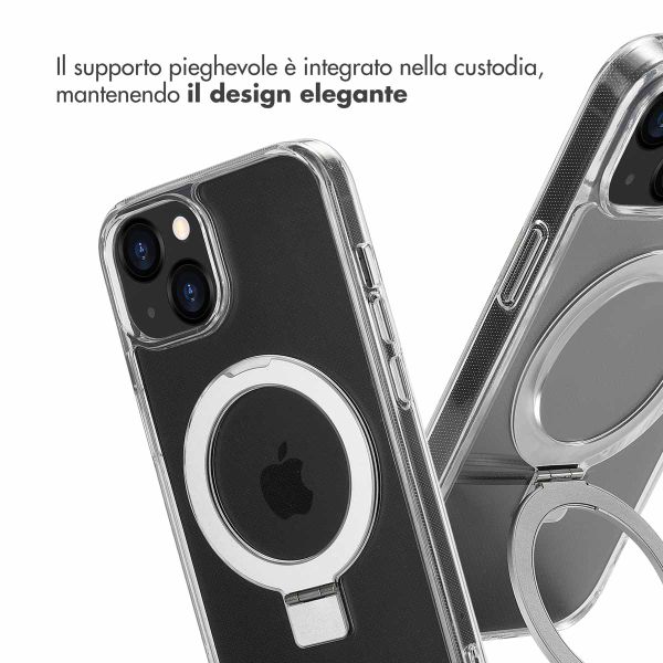 Accezz Cover con anello e supporto con MagSafe Apple iPhone 13 - Trasparente