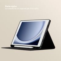 Selencia Libreria Sabi con stampa leopardata Samsung Galaxy Tab A9 Plus - Midnight Black
