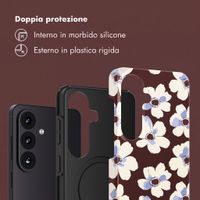 Selencia Cover posteriore Vivid con MagSafe Samsung Galaxy S26 FE - Choco Flower Pop