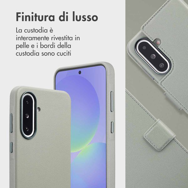 Accezz Cover in pelle 2 in 1 con MagSafe Samsung Galaxy A36 / A56 - Light Grey